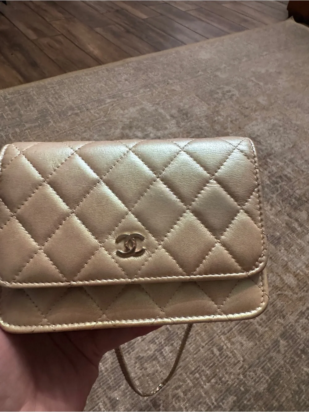 CHANEL iridescent quilted